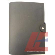 Leder Cover Notizbuch Tagebuch Agenda Magnet Button